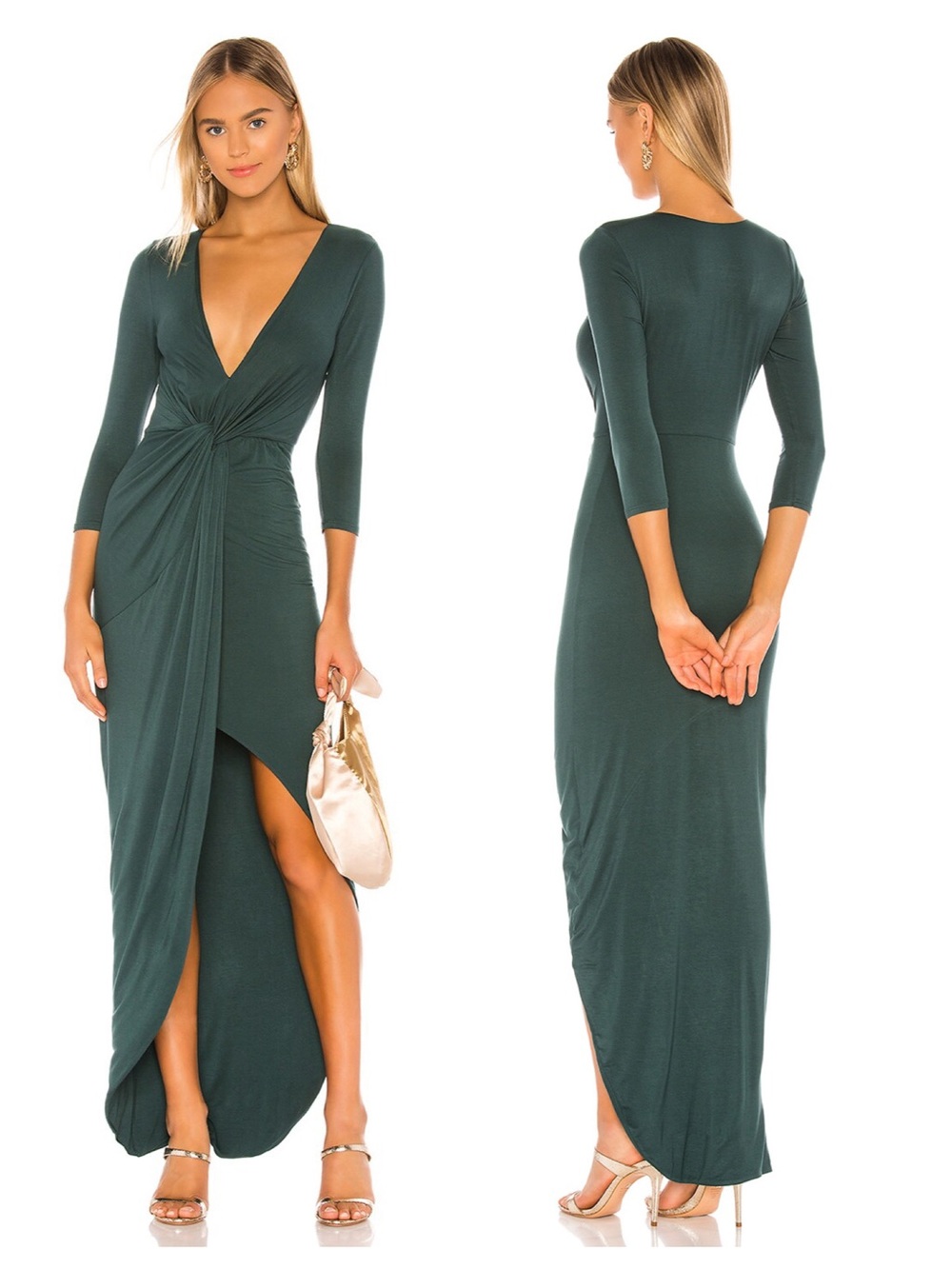 NWT Lovers + Friends Sundance Maxi Dress Everglade Green XS